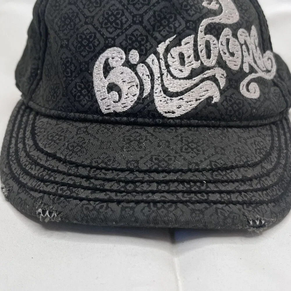 Vintage Billabong Snapback Hat Geometric Embroidered Rope Stitching Black